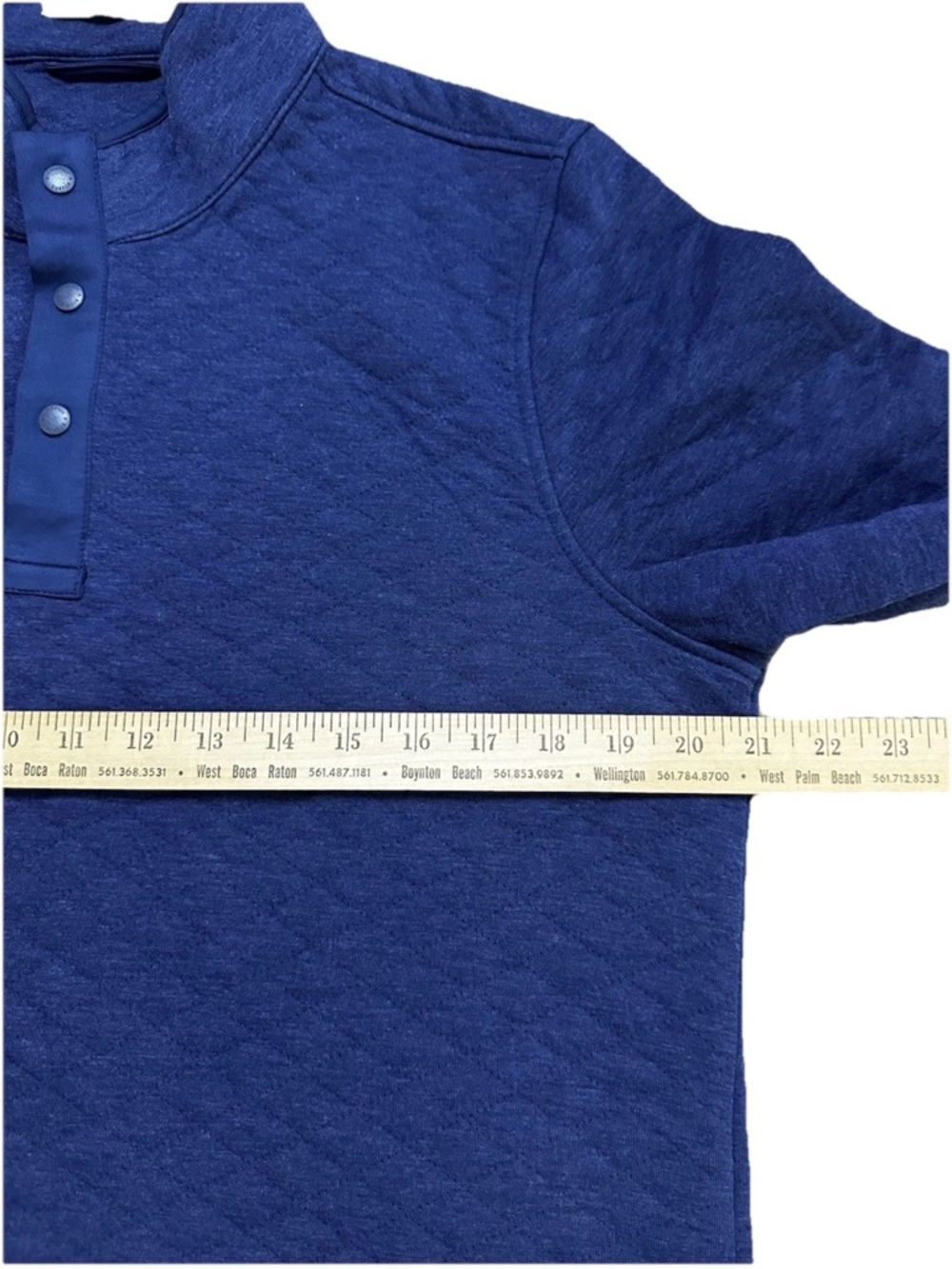 HOLDERNESS & BOURNE The Sullivan Men’s Snap-Button Pullover Navy Blue Size M - Picture 11 of 12